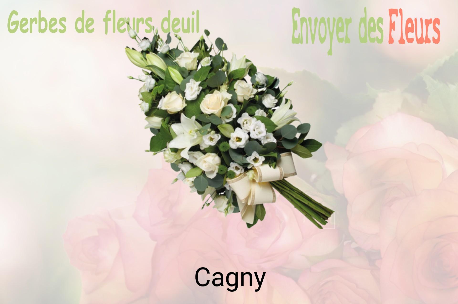 Gerbe de fleurs de deuil livrée à Cagny